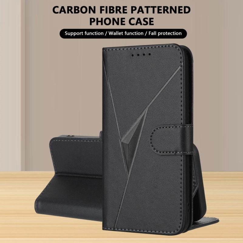 Kožený Kryt Xiaomi 17 Trojúhelníkový Vzor