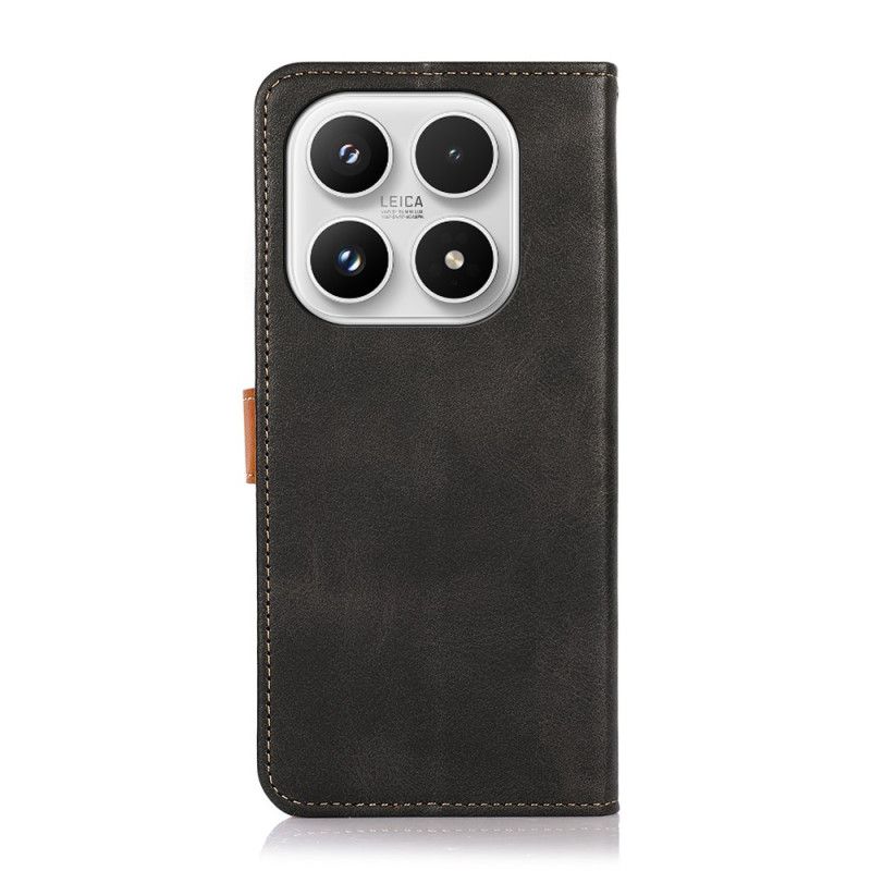 Kožený Kryt Xiaomi 17 Zlatá Spona Khazneh