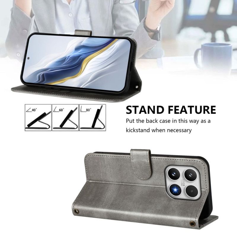 Peněženková Pouzdra Xiaomi 17 Kryty Na Mobil Retro Design