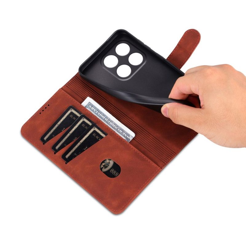 Peněženková Pouzdra Xiaomi 17 Kryty Na Mobil Semišový Efekt Azns