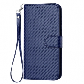 Peněženková Pouzdra Xiaomi 17 Kryty Na Mobil Textura Uhlíkových Vláken