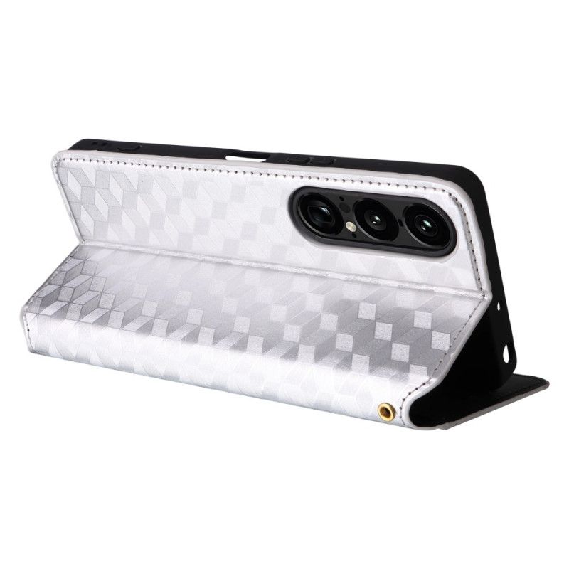 Kožené Pouzdro Folio Sony Xperia 1 Vii 3d Diamanty