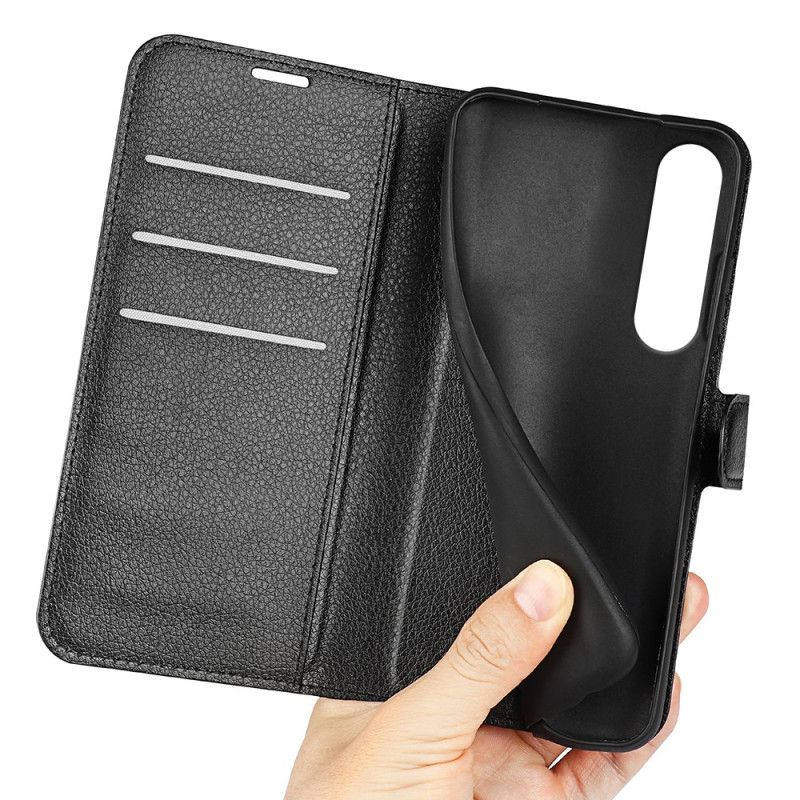 Kožený Kryt Na Sony Xperia 1 Vii Klasická Umělá Kůže