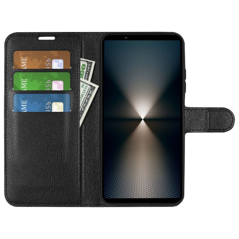 Kožený Kryt Na Sony Xperia 1 Vii Klasická Umělá Kůže