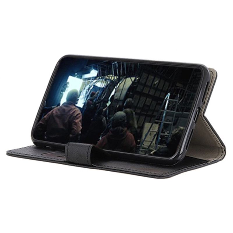 Kožený Kryt Na Sony Xperia 1 Vii Klasická Černá