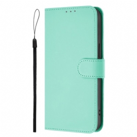 Kožený Kryt Na Sony Xperia 1 Vii Monochromatický