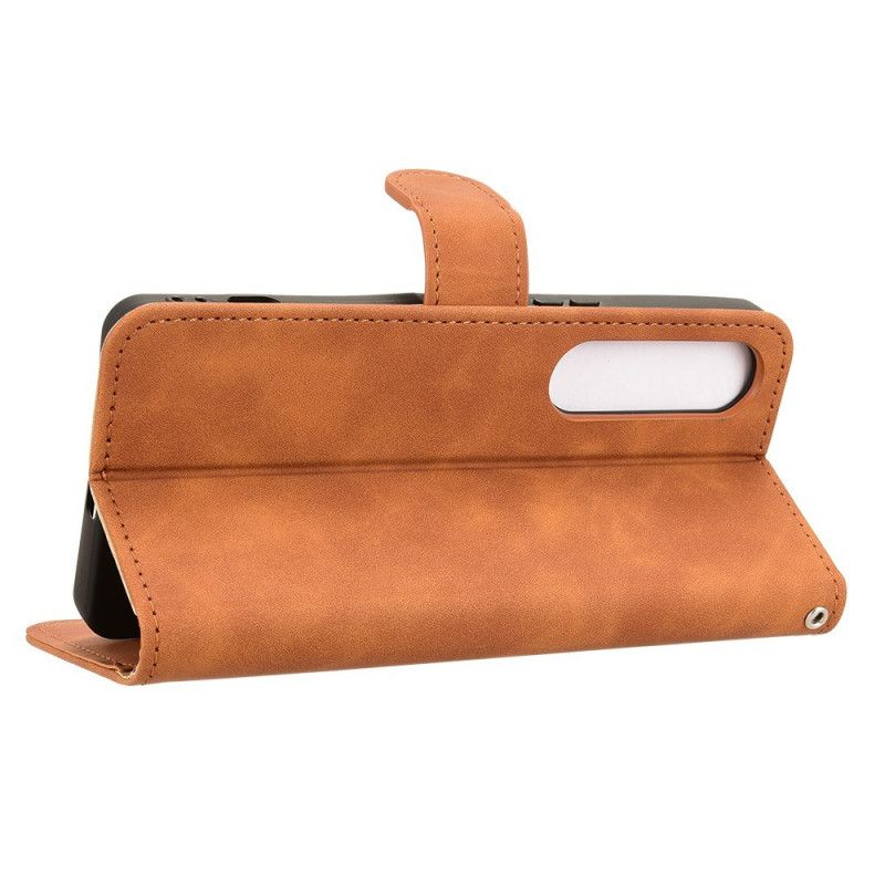 Kožený Kryt Na Sony Xperia 1 Vii Semišový Efekt