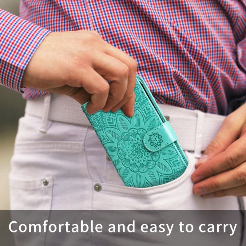 Kožený Kryt Na Sony Xperia 1 Vii Vzor Slunečnic