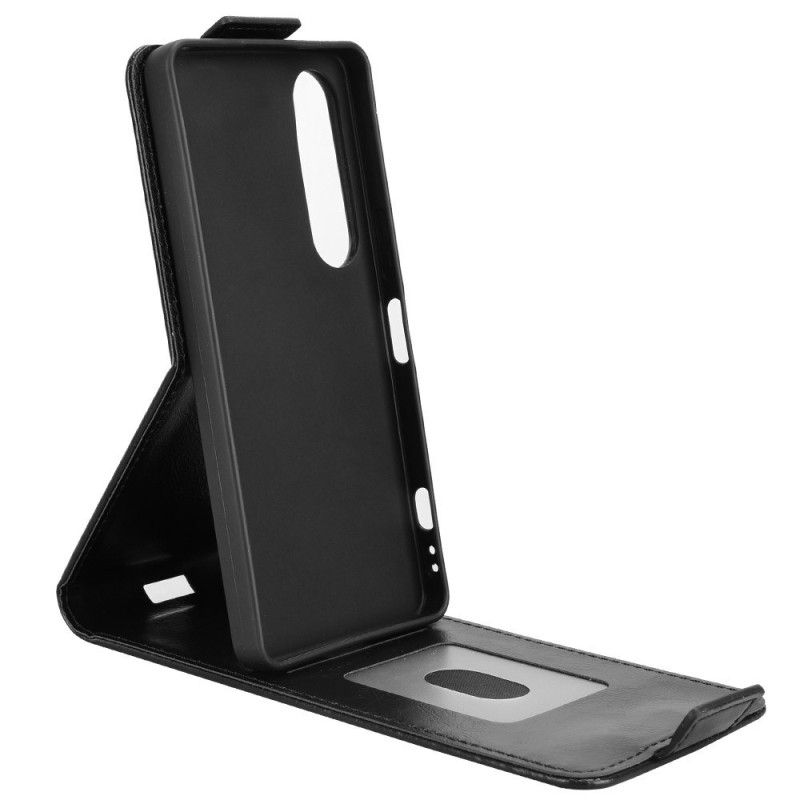 Kožený Kryt Sony Xperia 1 Vii Design S Vertikální Klopou