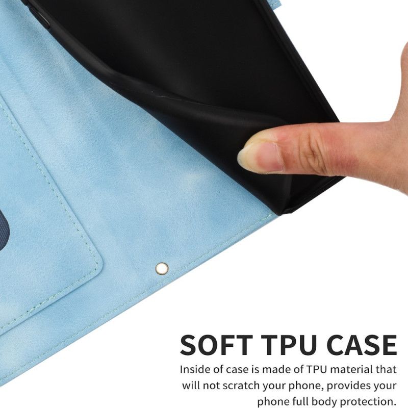 Kožený Kryt Sony Xperia 1 Vii Květinový Vzor S Páskem