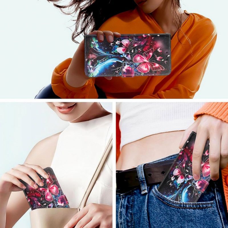 Kožený Kryt Sony Xperia 1 Vii Motýlí Strom