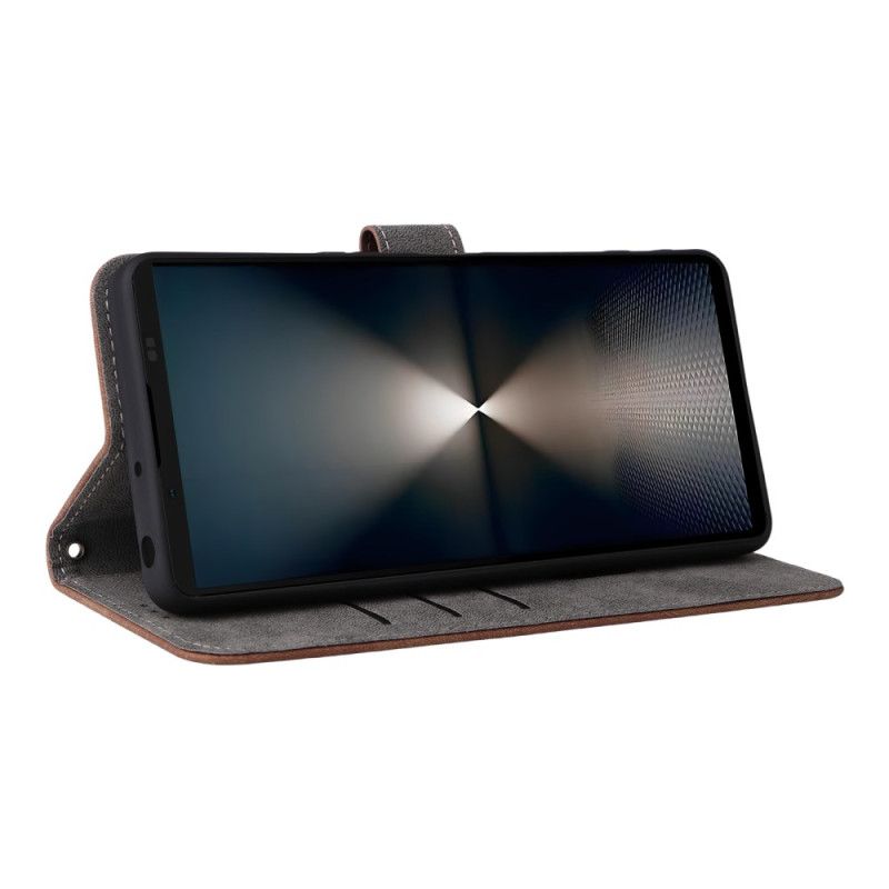 Kožený Kryt Sony Xperia 1 Vii Rfid Ochrana A Pásek