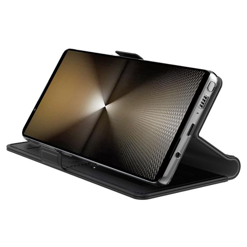 Kožený Kryt Sony Xperia 1 Vii Zrcátko A Pouzdro Na Karty