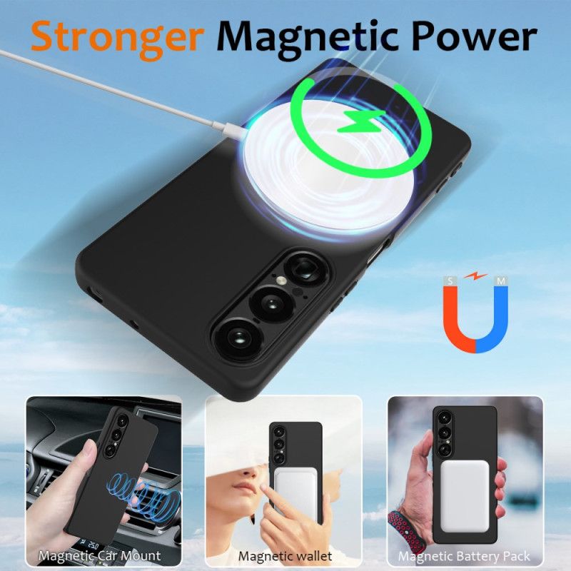 Kryt Sony Xperia 1 Vii Silikonová Fólie Kompatibilní S Magsafe Se Šňůrkou