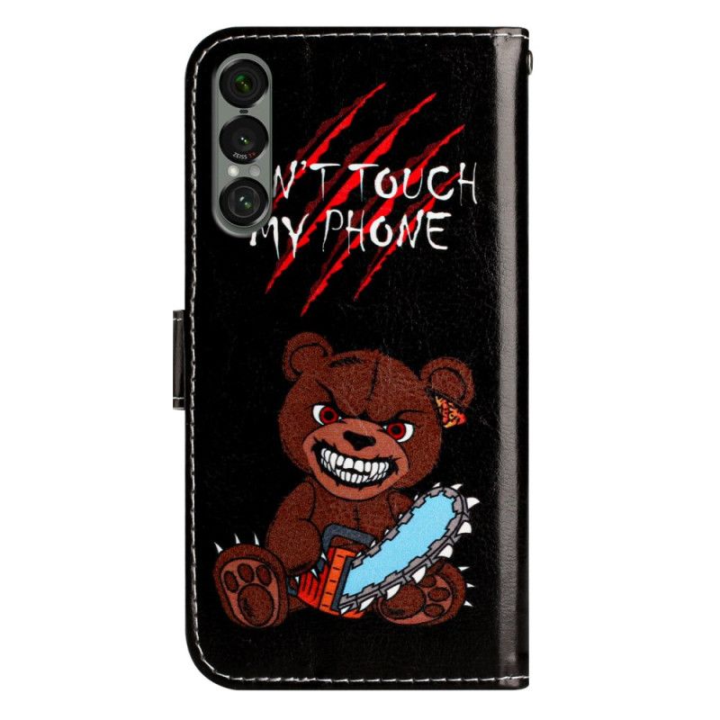 Peněženková Pouzdra Sony Xperia 1 Vii Kryty Na Mobil Nesahej Na Můj Telefon Medvěd