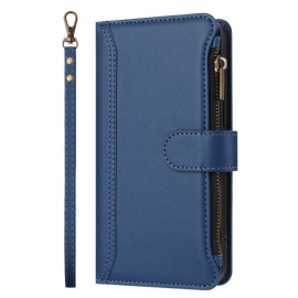 Peněženková Pouzdra Sony Xperia 1 Vii Kryty Na Mobil Peněženka S 9 Přihrádkami Na Karty A Páskem