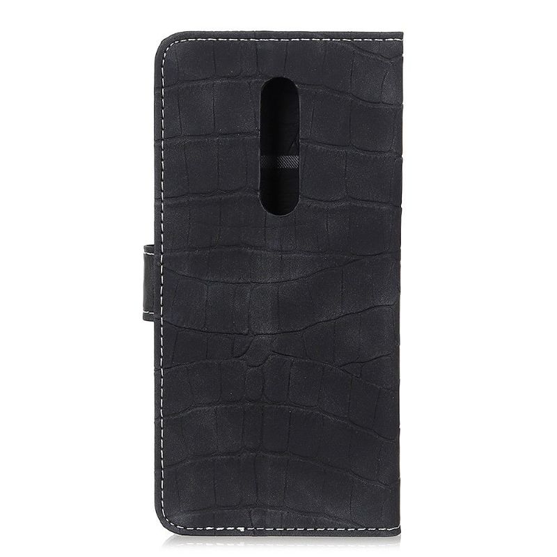 Flipové Pouzdro Na OnePlus 8 Efekt Croc Z Umělé Kůže