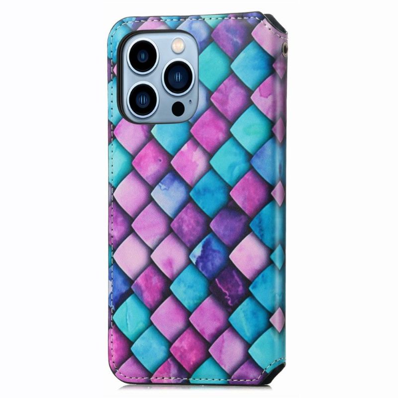 Flipové Pouzdro Na iPhone 13 Pro Kožené Pouzdro Barevná Želva