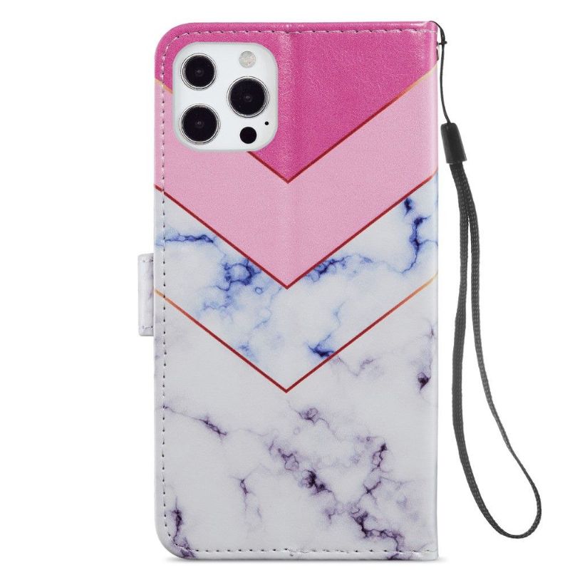 Flipové Pouzdro Na iPhone 13 Pro Mramorová Geometrie