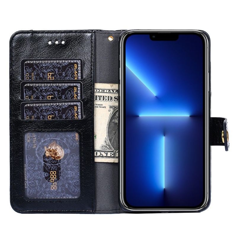 Flipové Pouzdro Na iPhone 13 Pro Peněženka Na Mince Z Umělé Kůže
