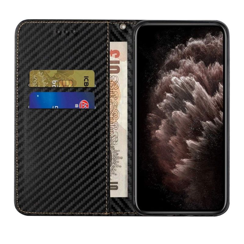Flipové Pouzdro Na iPhone 13 Pro Uhlíkové Vlákno