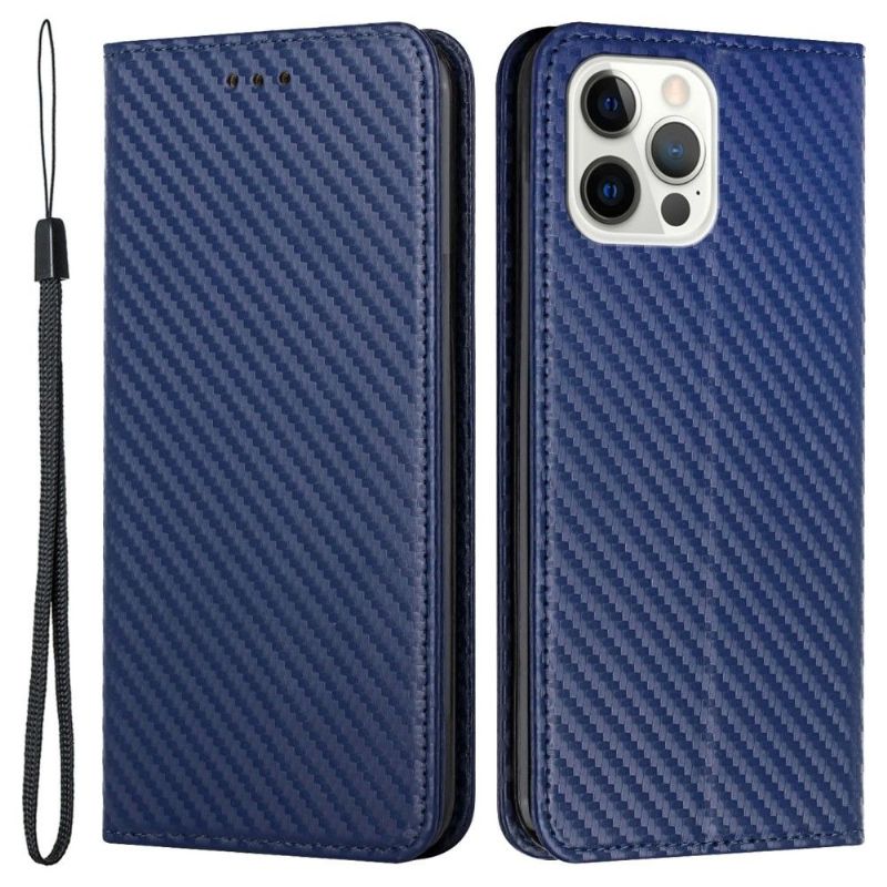 Flipové Pouzdro Na iPhone 13 Pro Uhlíkové Vlákno