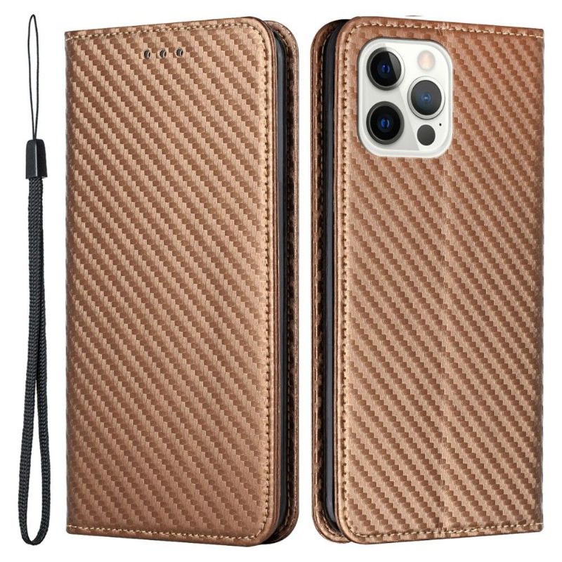 Flipové Pouzdro Na iPhone 13 Pro Uhlíkové Vlákno