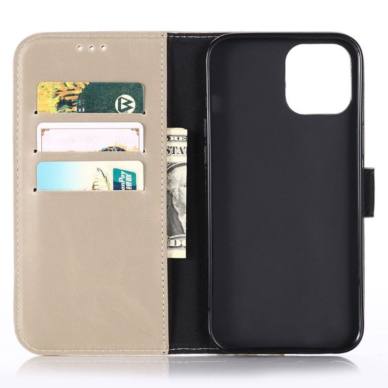 Kožené Pouzdro Folio Na iPhone 13 Pro Flipové Pouzdro Retro Umělá Kůže