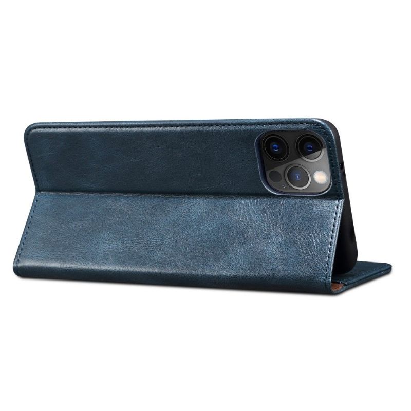Kožené Pouzdro Na iPhone 13 Pro Ernestine Odkryté Švy