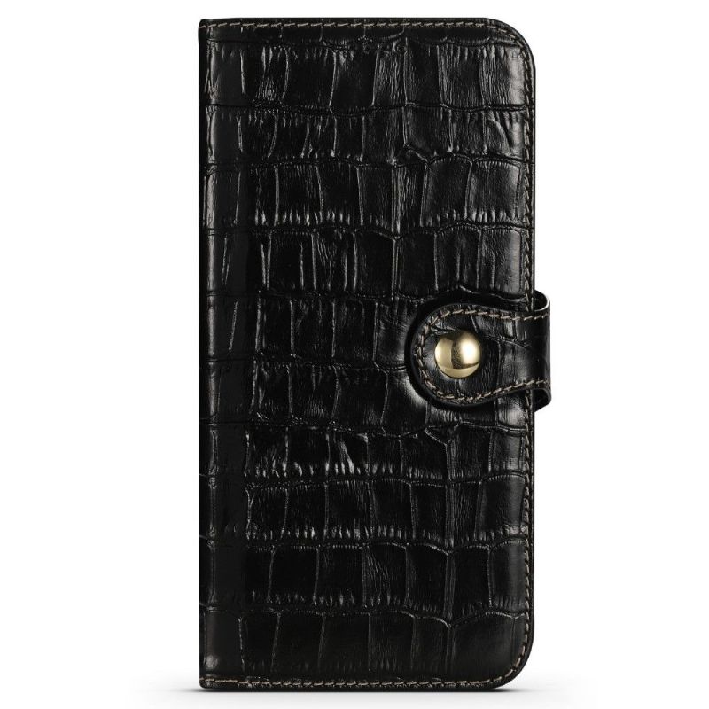 Kožené Pouzdro Na iPhone 13 Pro Originální Kůže Croco Look