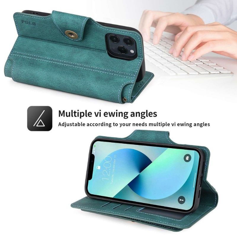 Kožené Pouzdro Na iPhone 13 Pro Pola Vícekomorový