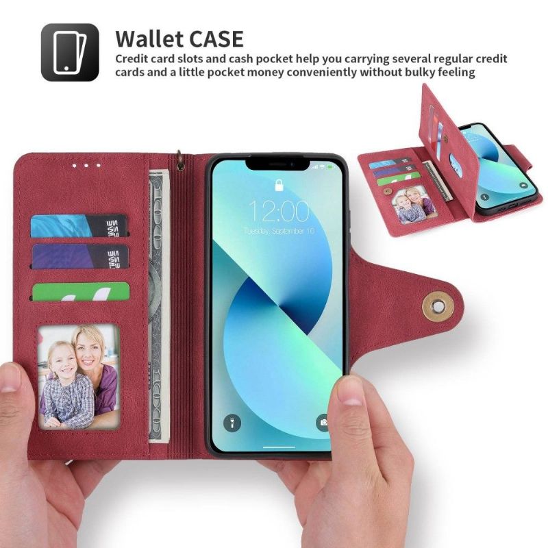 Kožené Pouzdro Na iPhone 13 Pro Pola Vícekomorový