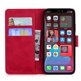 Kožené Pouzdro Na iPhone 13 Pro Římský Měkký Dotek