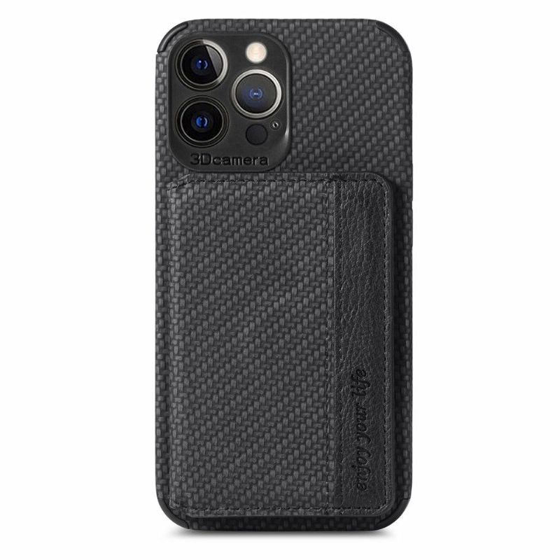 Kryt Na iPhone 13 Pro Držák Karet Z Uhlíkových Vláken