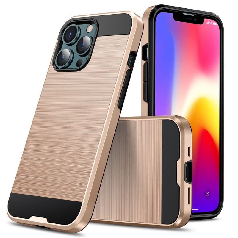 Kryt Na iPhone 13 Pro Efekt Kartáčovaného Kovu