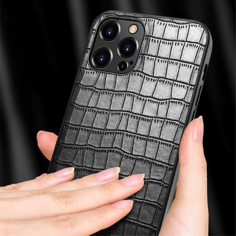 Kryt Na iPhone 13 Pro Kožený Efekt Sulada Croc