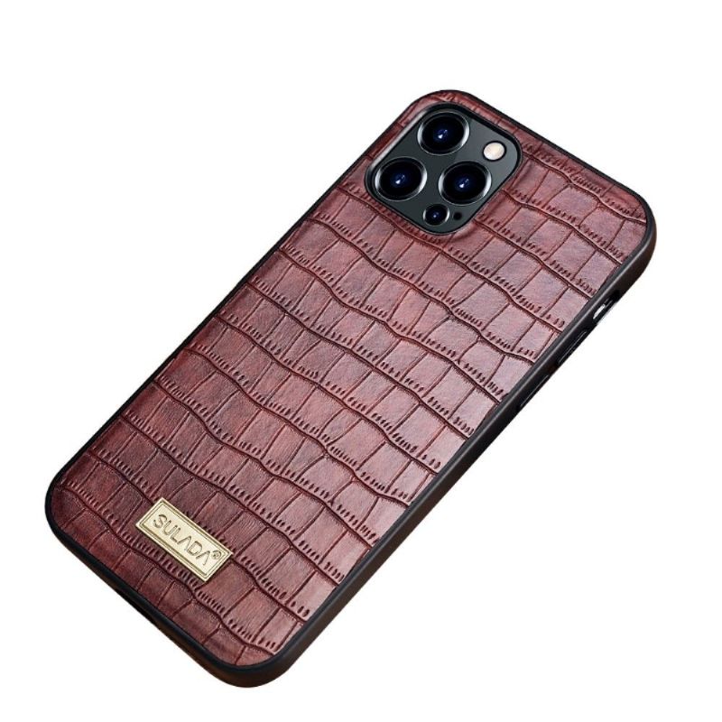 Kryt Na iPhone 13 Pro Kožený Efekt Sulada Croc