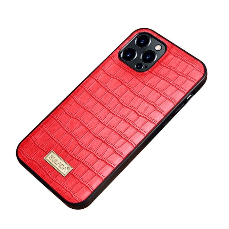 Kryt Na iPhone 13 Pro Kožený Efekt Sulada Croc