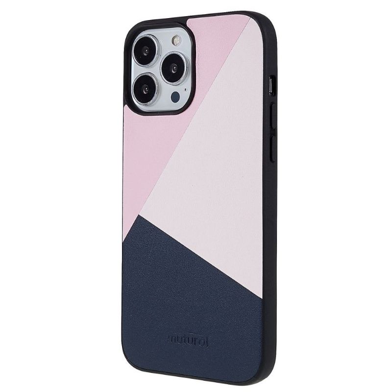 Kryt Na iPhone 13 Pro Umělá Tříbarevná Kůže