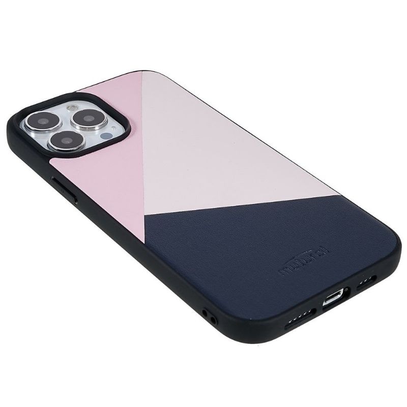 Kryt Na iPhone 13 Pro Umělá Tříbarevná Kůže