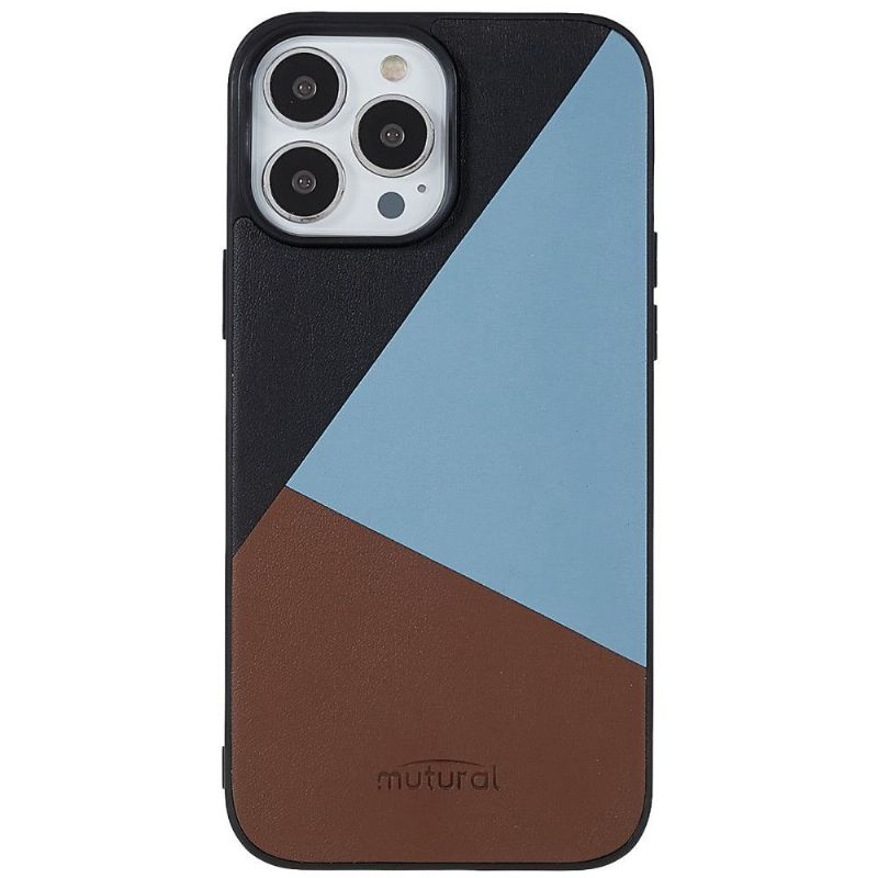Kryt Na iPhone 13 Pro Umělá Tříbarevná Kůže