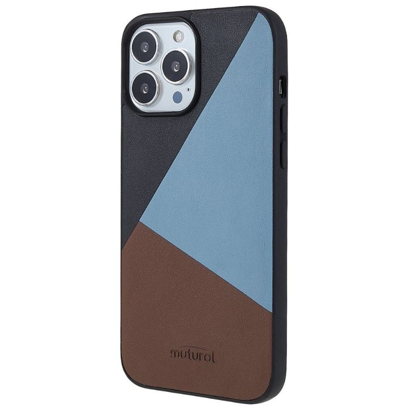 Kryt Na iPhone 13 Pro Umělá Tříbarevná Kůže