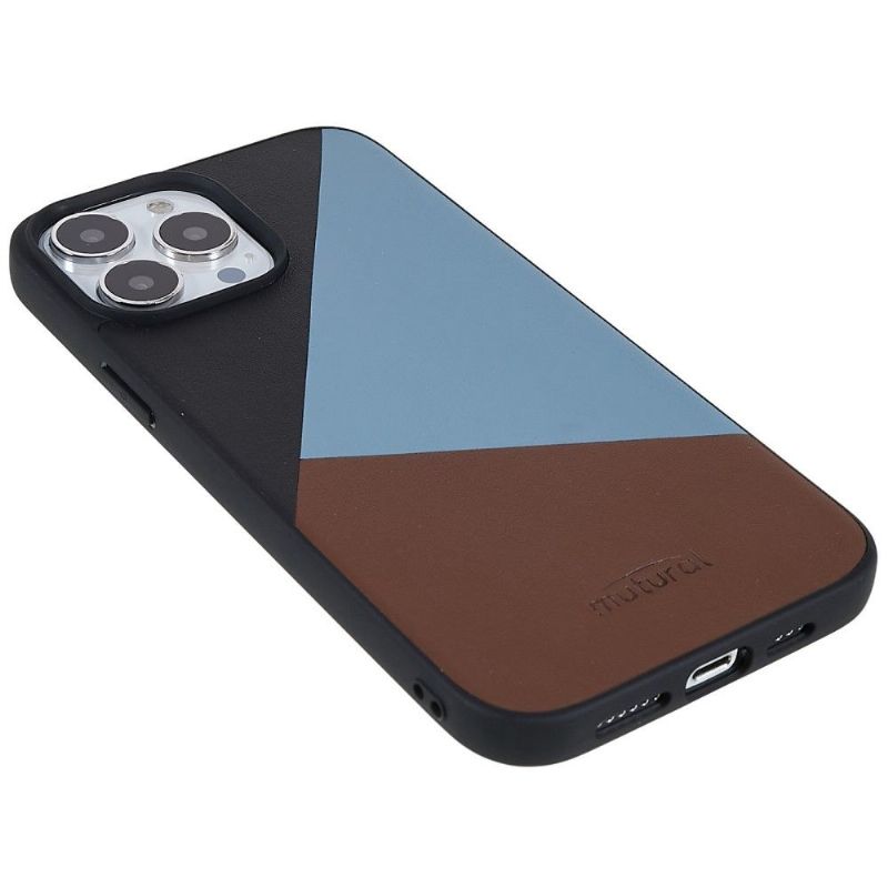 Kryt Na iPhone 13 Pro Umělá Tříbarevná Kůže