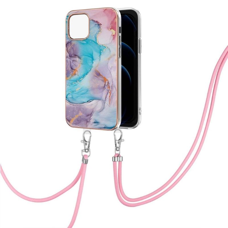 Kryty Na Mobil Na iPhone 13 Pro Na Lana Modrý Mramor