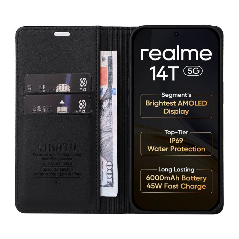 Kožené Pouzdro Folio Na Realme 14 5g Yikatu
