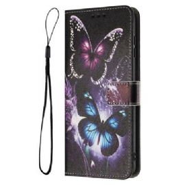 Kožený Kryt Na Realme 14 5g Dva Motýli