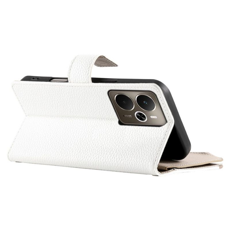 Kožený Kryt Na Realme 14 5g Dvoubarevná S Páskem