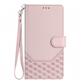 Kožený Kryt Na Realme 14 5g Rfid Vzor S Voštinovým Vzorem