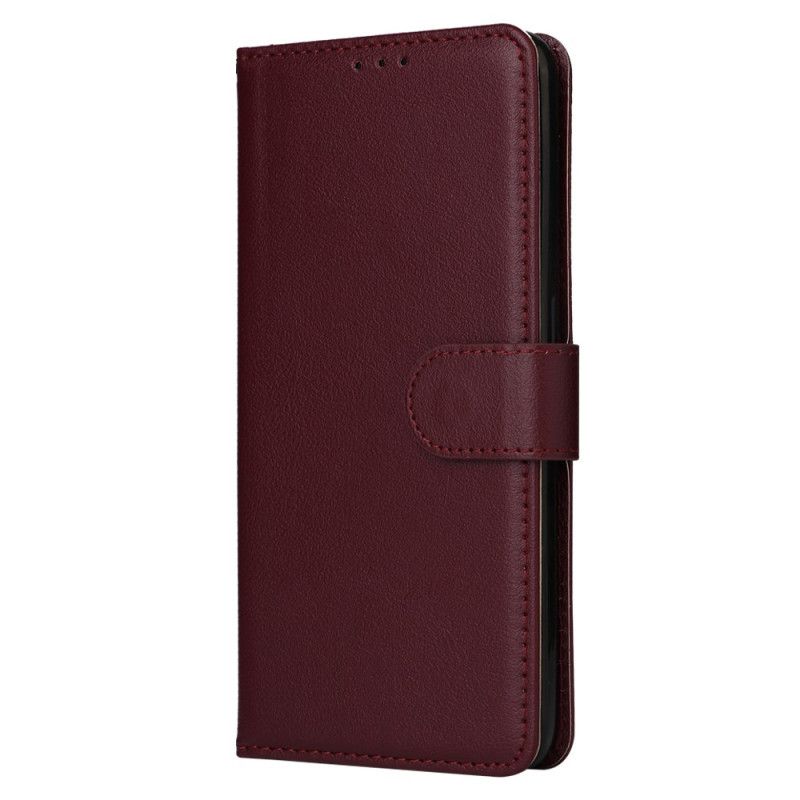 Kožený Kryt Realme 14 5g Jednobarevná S Páskem