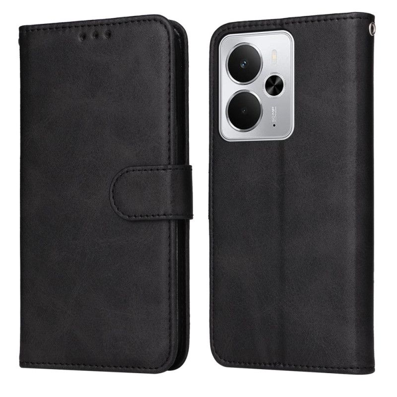 Kožený Kryt Realme 14 5g Jednobarevný